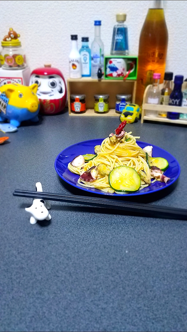 ムール貝とズッキーニのオクトパスタ🐙