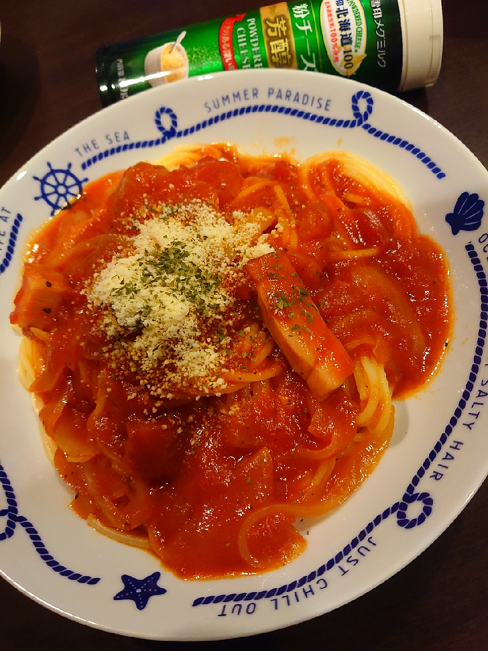 オニオンベーコントマトパスタ😋🍝