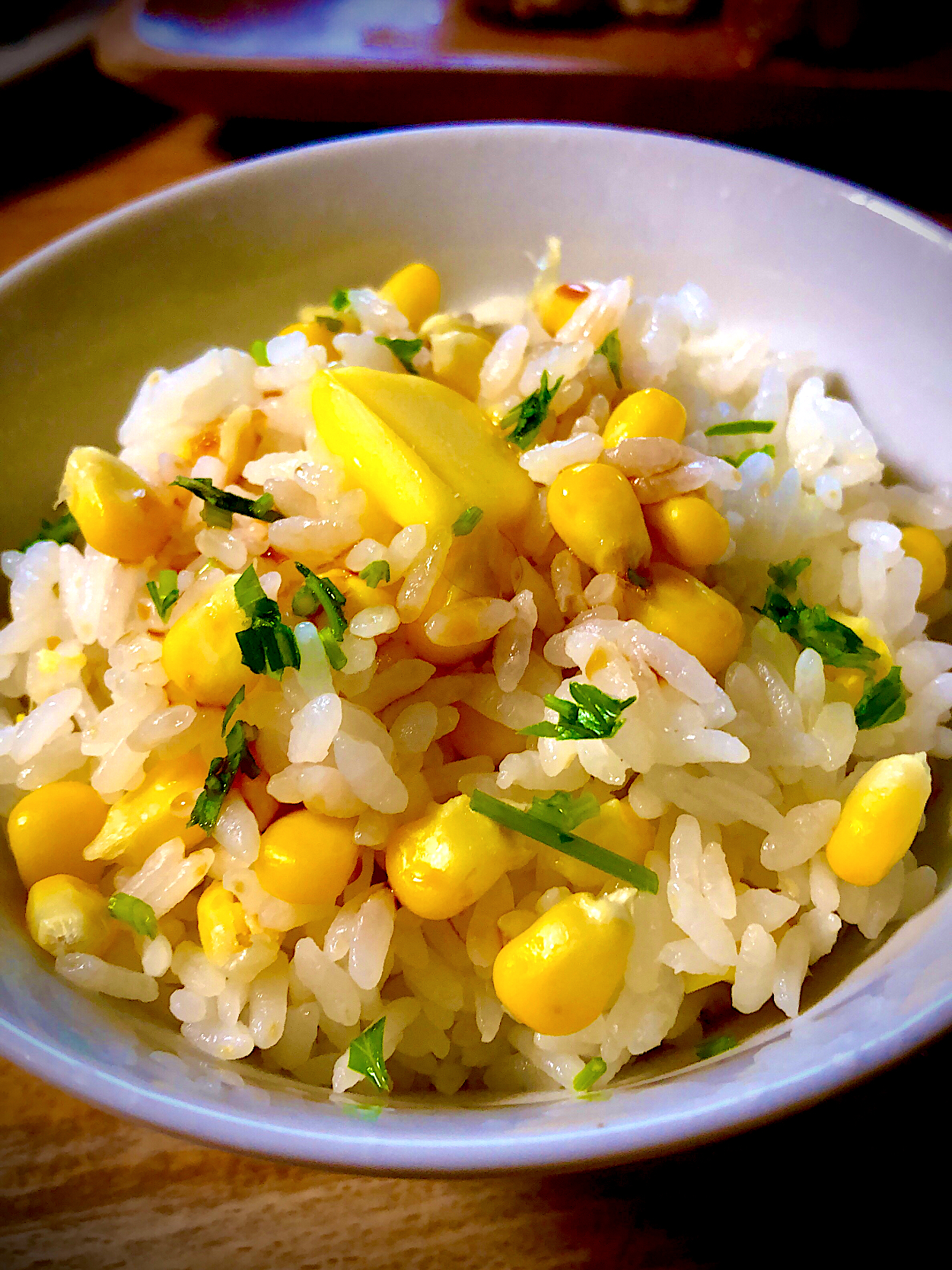 締めのトウモロコシご飯🍚　バター醤油が💦美味いんだよなぁ😋