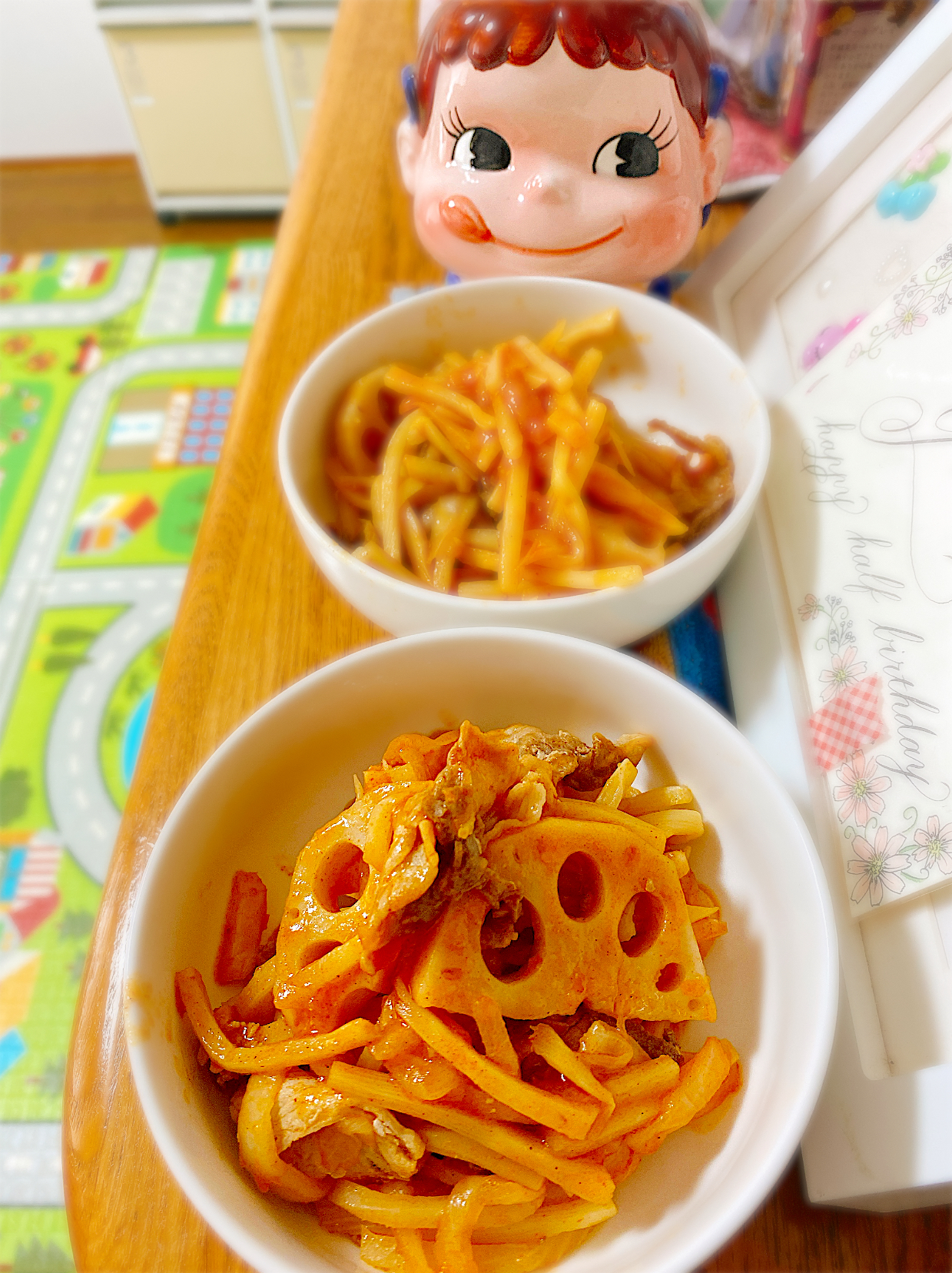 業スーの中華調味料で♡豚肉とたけのことお野菜の中華炒め。