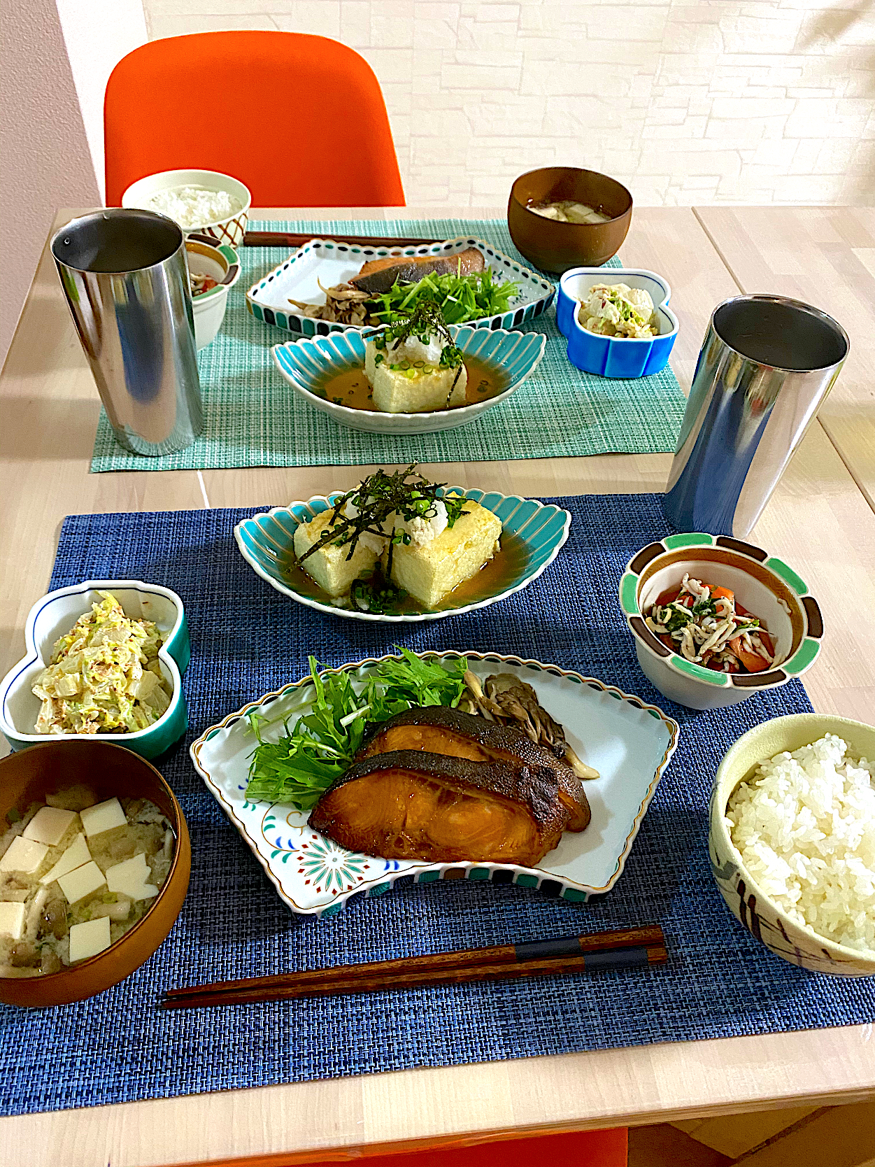 銀鱈みりん　今日は和食です。