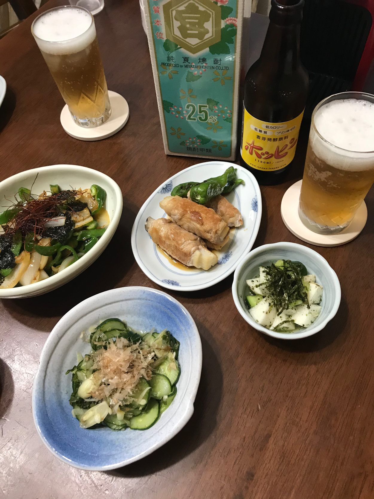 昨夜はこんな感じ