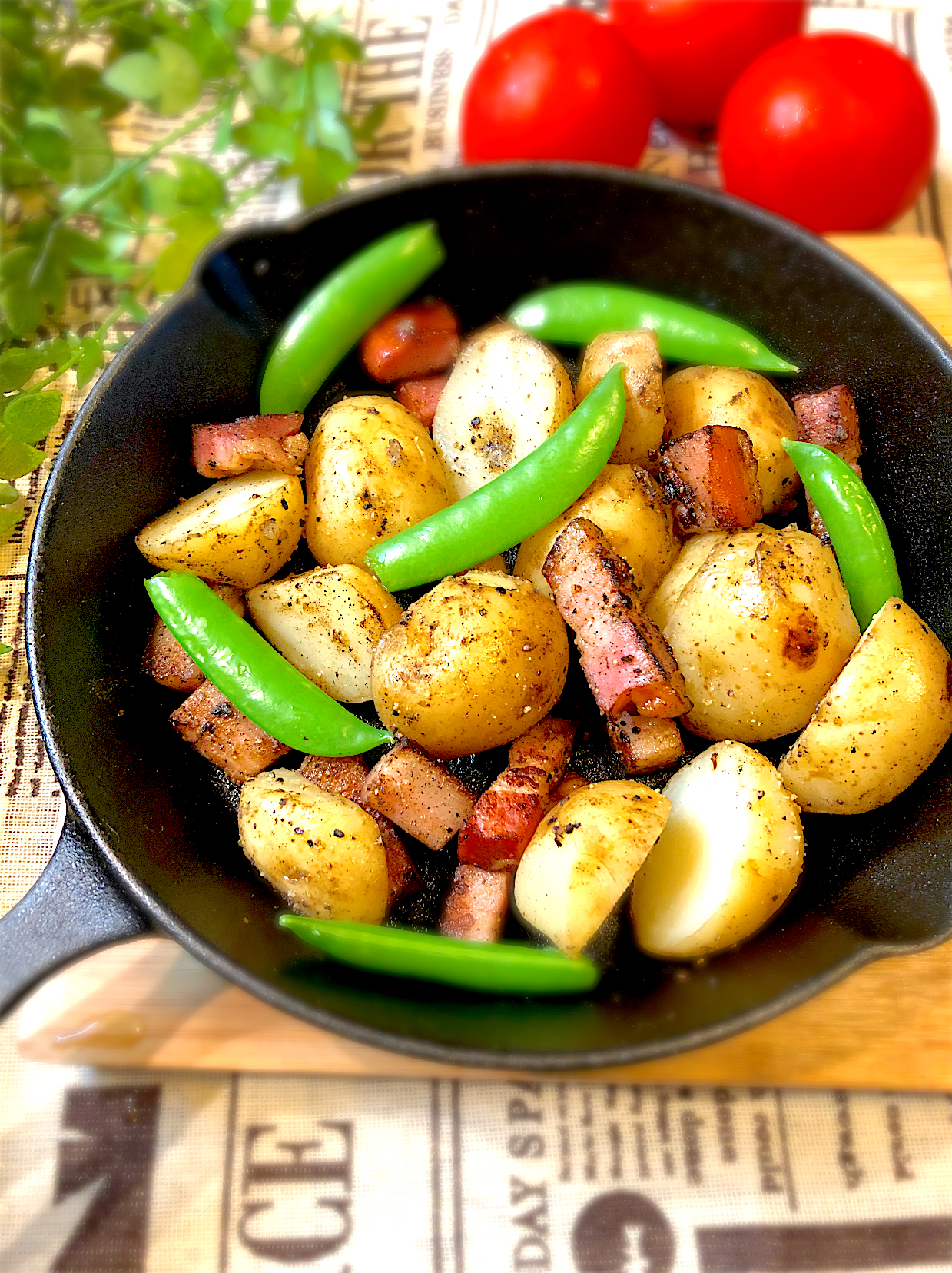 ジャーマンポテト🥔🥓deおうち居酒屋風🍻