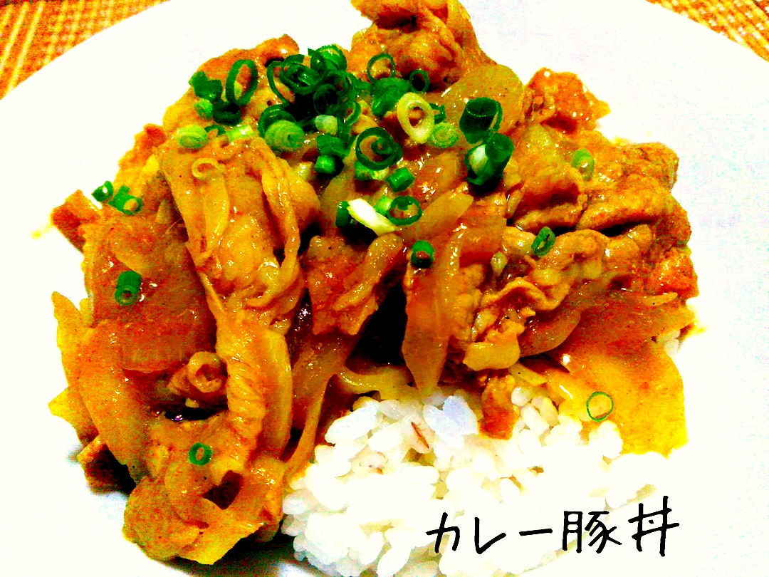 香りで食欲そそられる♬カレー豚丼