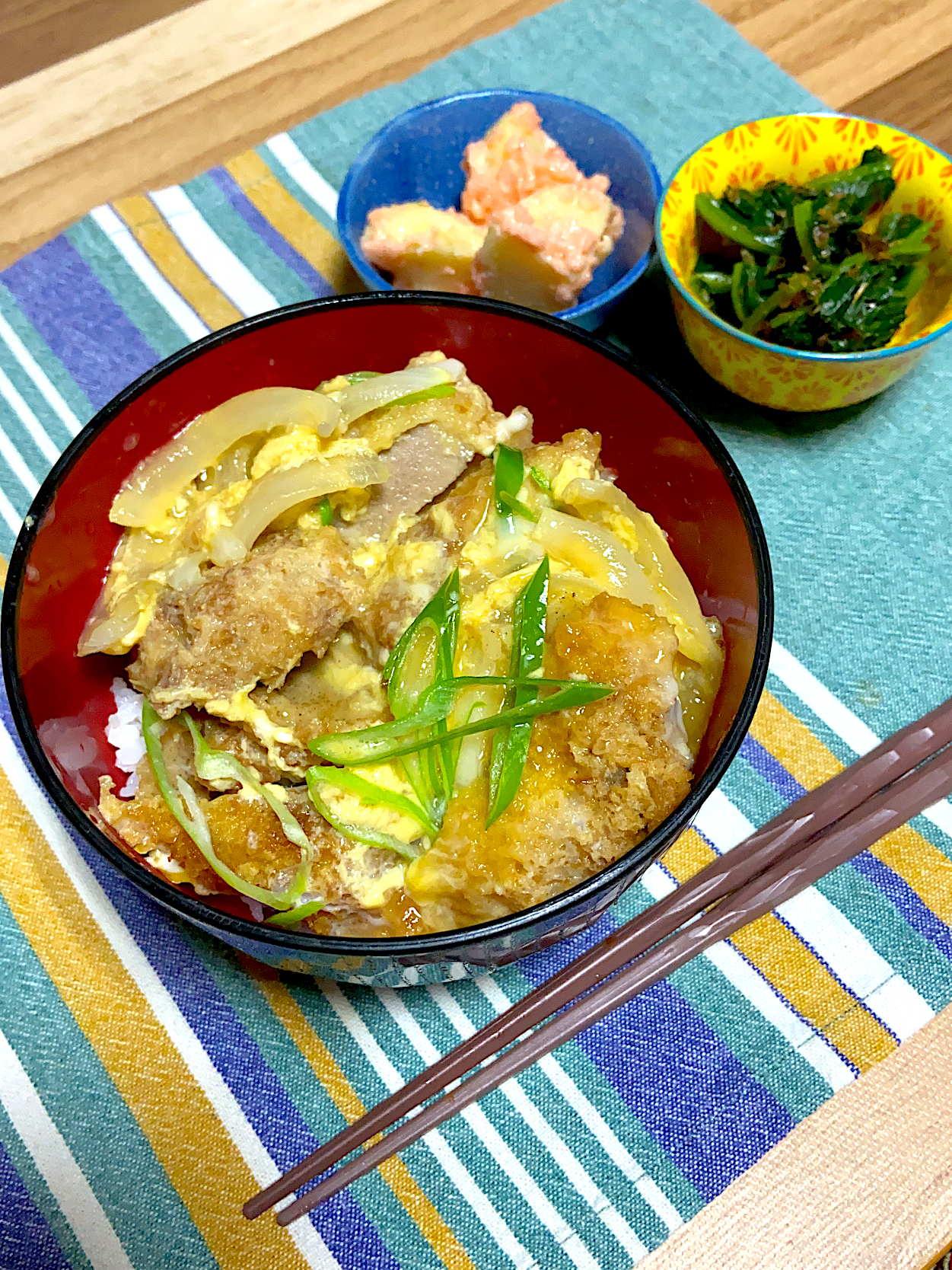 豚ヒレカツ丼でお夕飯。糀甘酒でふんわり美味しい！！