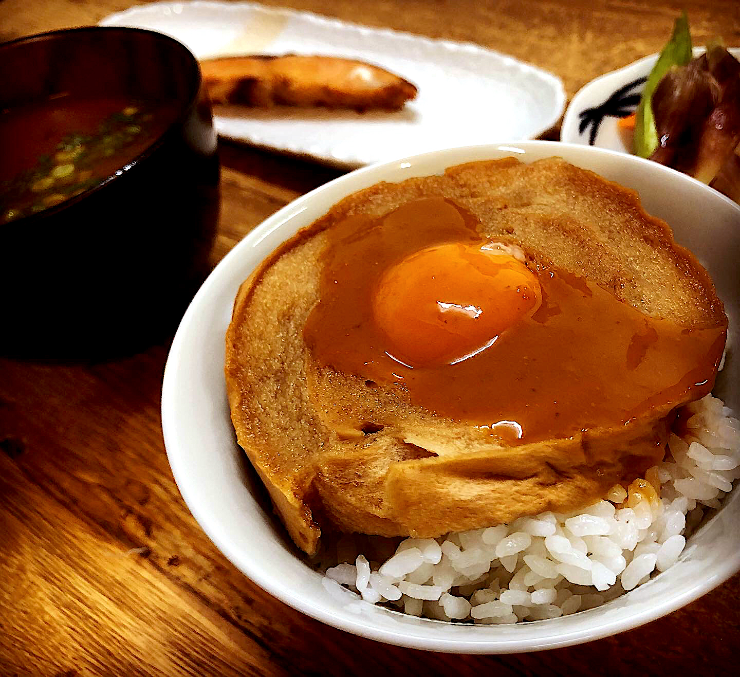 車麩のっけご飯😋👍