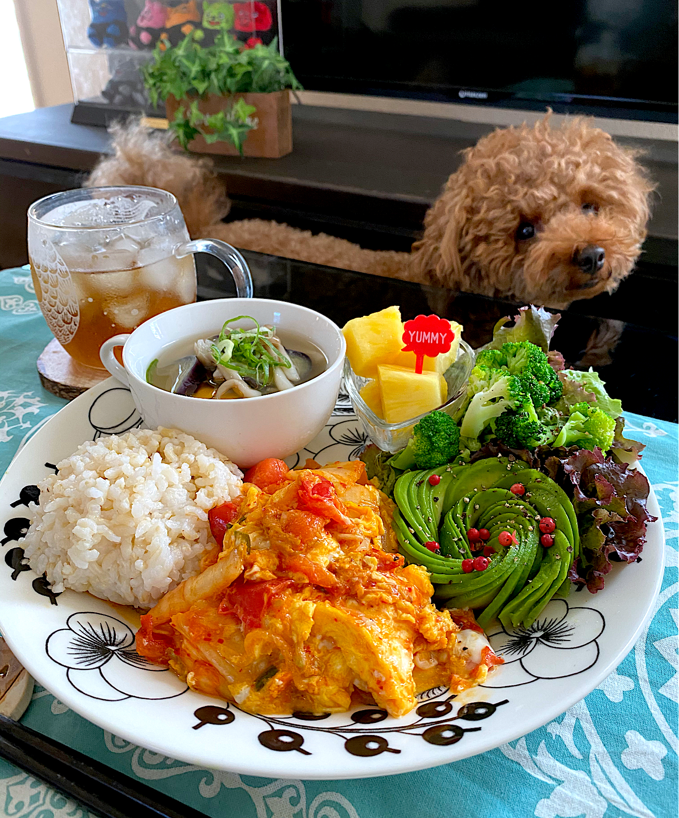 トマ玉キムチ炒めプレート🍅🐣✨