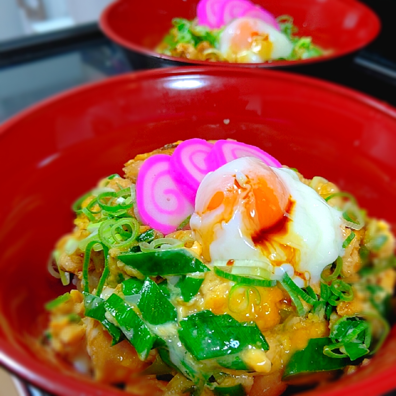 温玉トッピングのフワトロ親子丼～♪♪