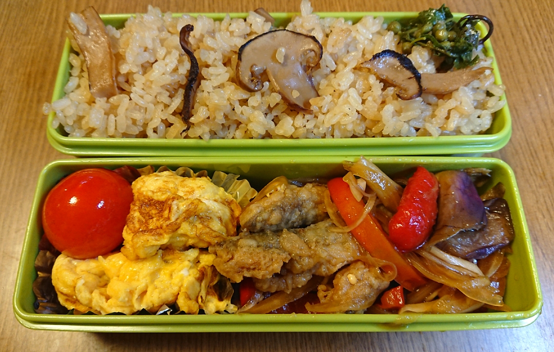 松茸ご飯と鯊の南蛮漬け弁当