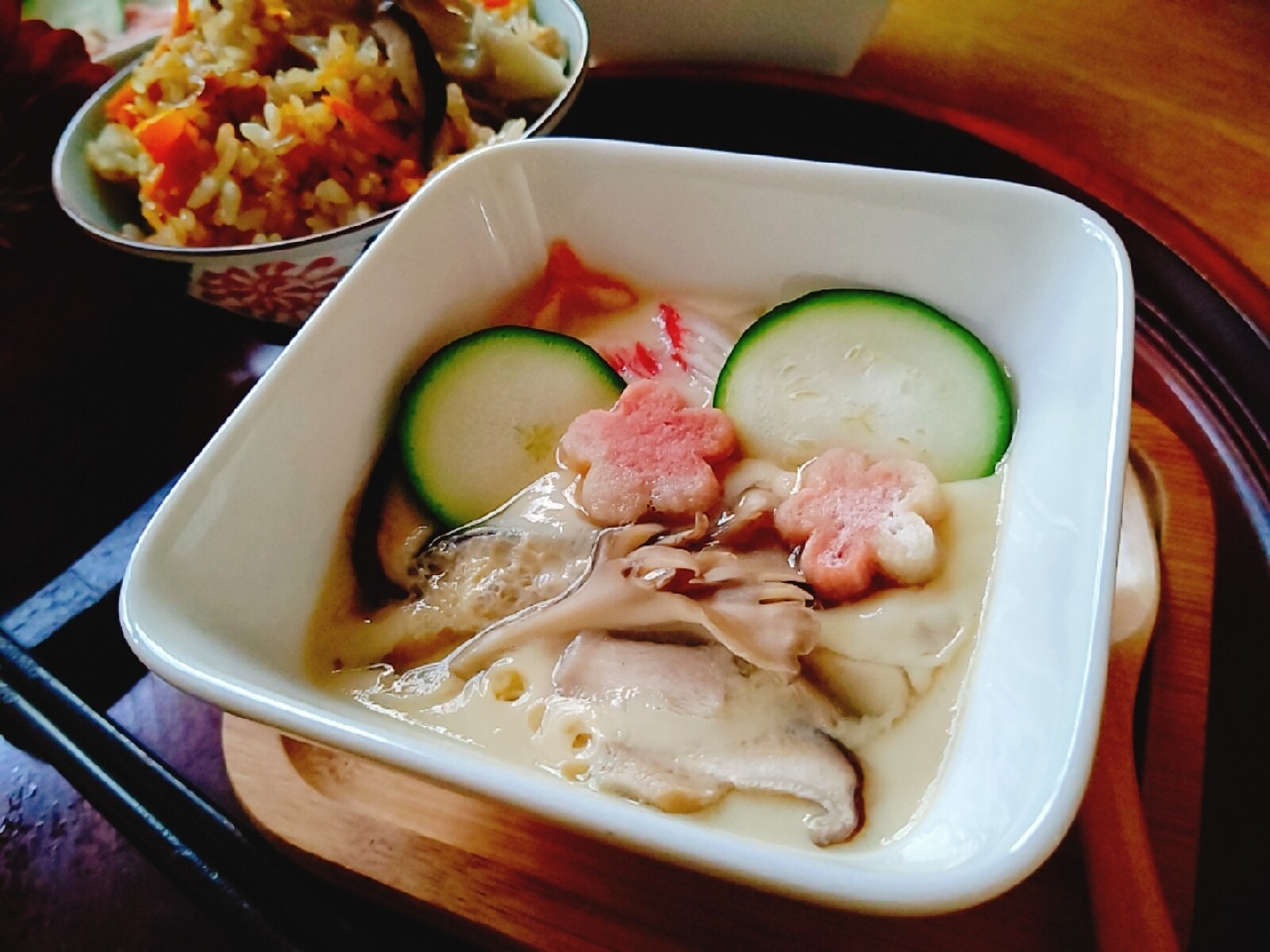 舞茸と椎茸の茶碗蒸し きのこ料理グランプリ ヤマサ醤油株式会社