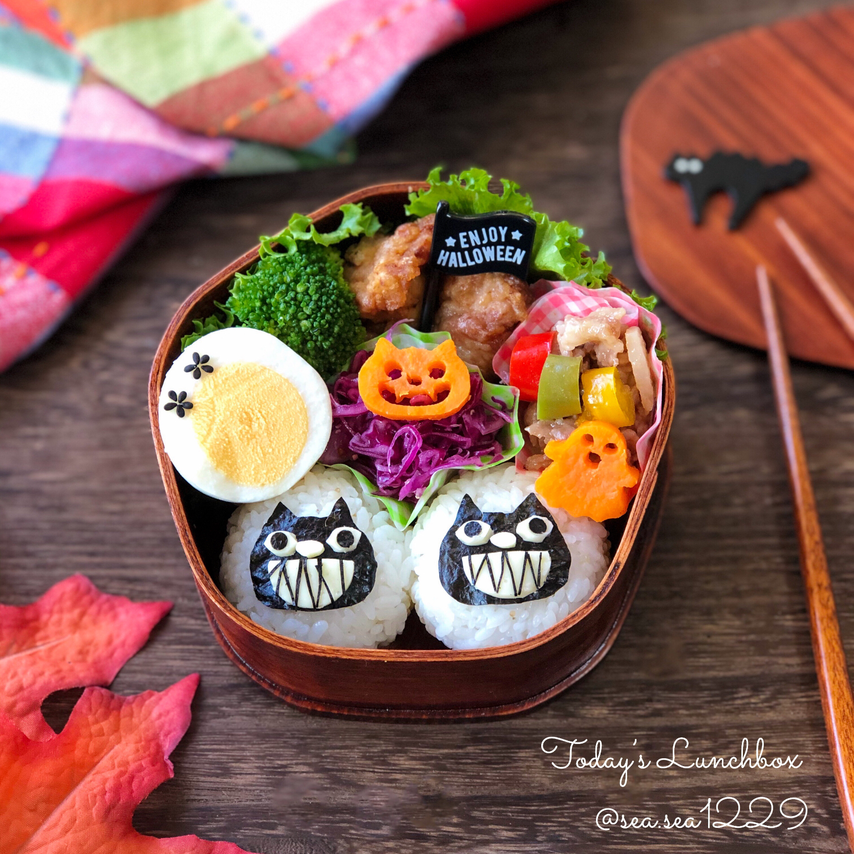 ハロウィンわっぱ弁当🎃👻