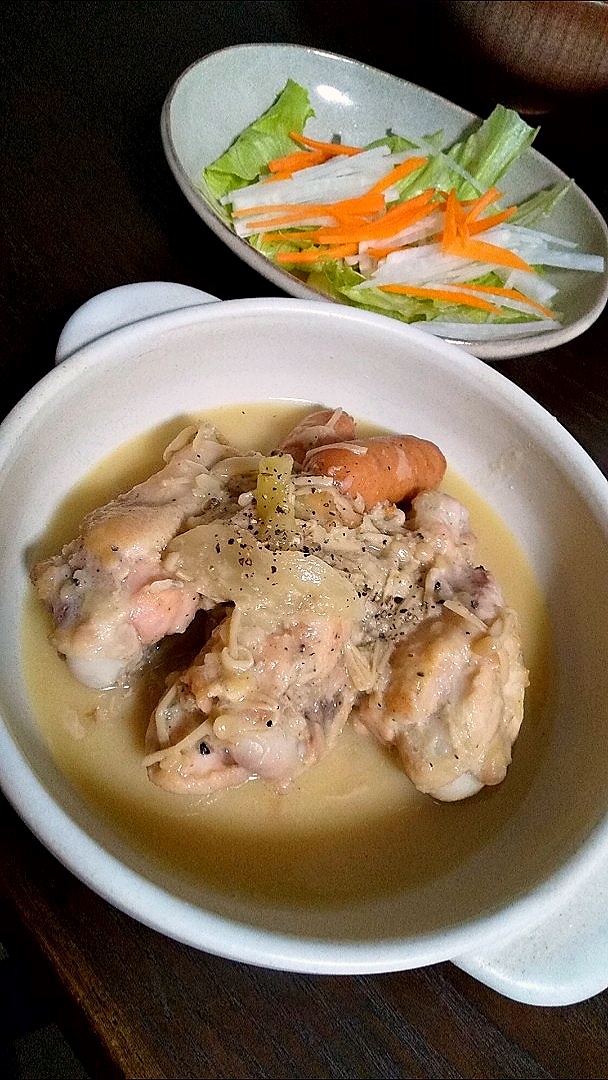 🍗鶏肉とキノコのクリーム煮🍄