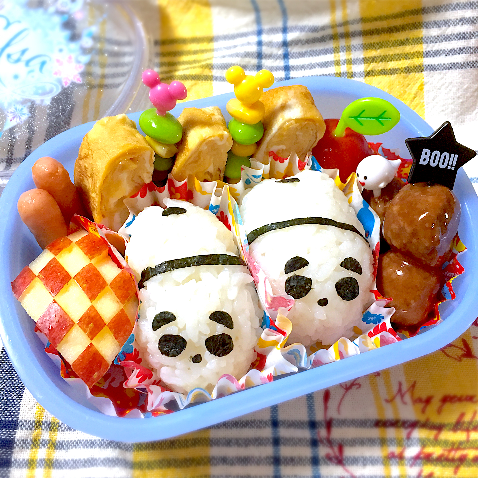 幼稚園バス遠足パンダ弁当🐼🌿💖