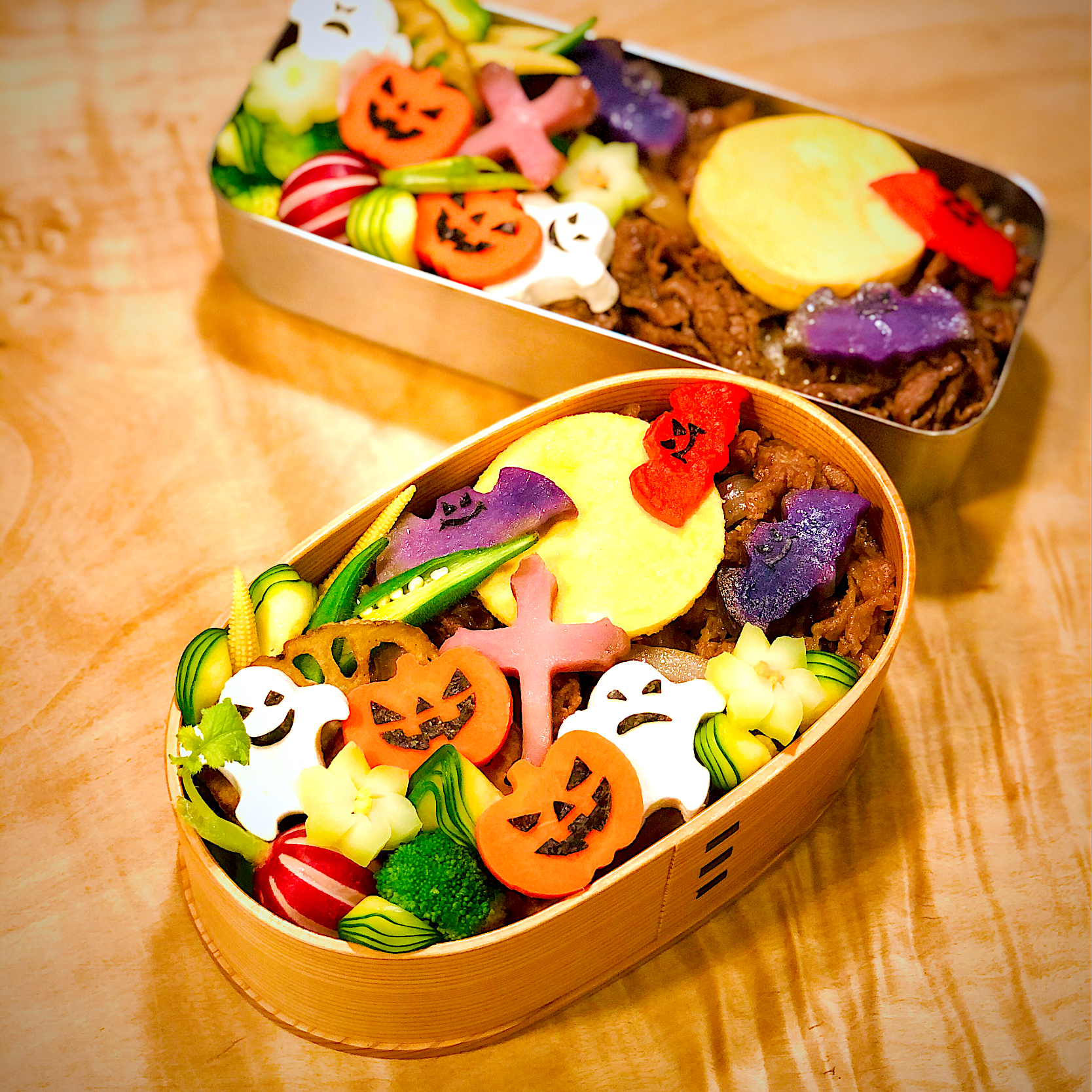 ハロウィンな牛丼弁当🎃