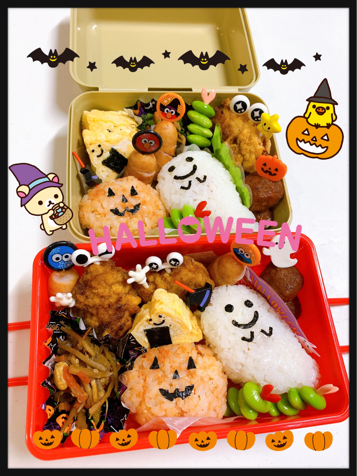 久しぶりの投稿💦ハロウィン🎃弁当