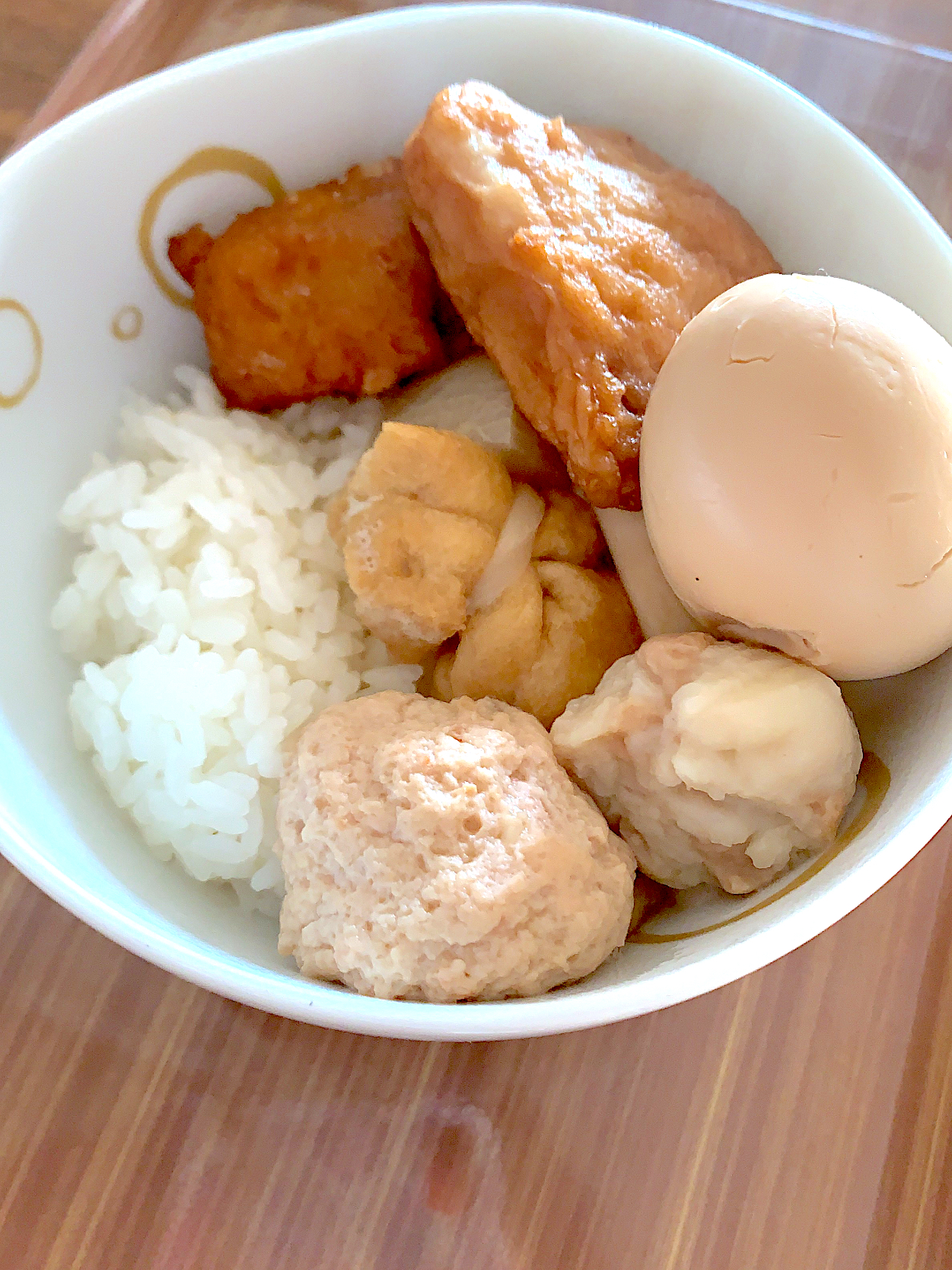 今朝のおでん丼🍢