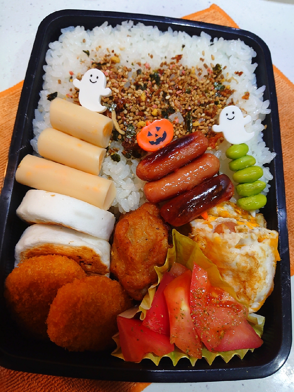 中2♂の子のハロウィン弁当😋