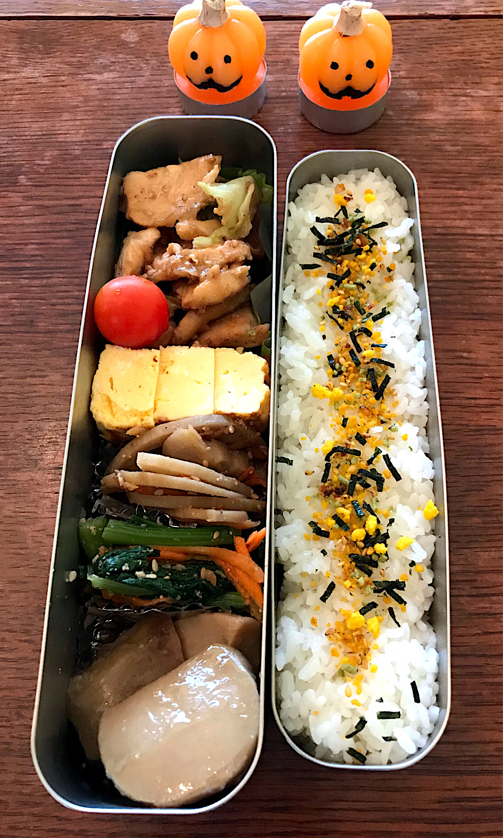 ランチ #お弁当記録  #お弁当  #鶏胸肉とキャベツのオイスター  #里芋の煮物