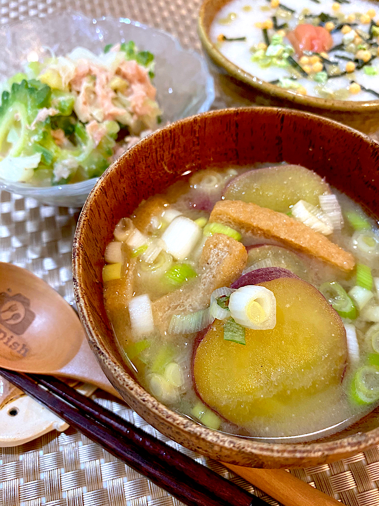 ゆかりさんの料理 サツマイモのお味噌汁