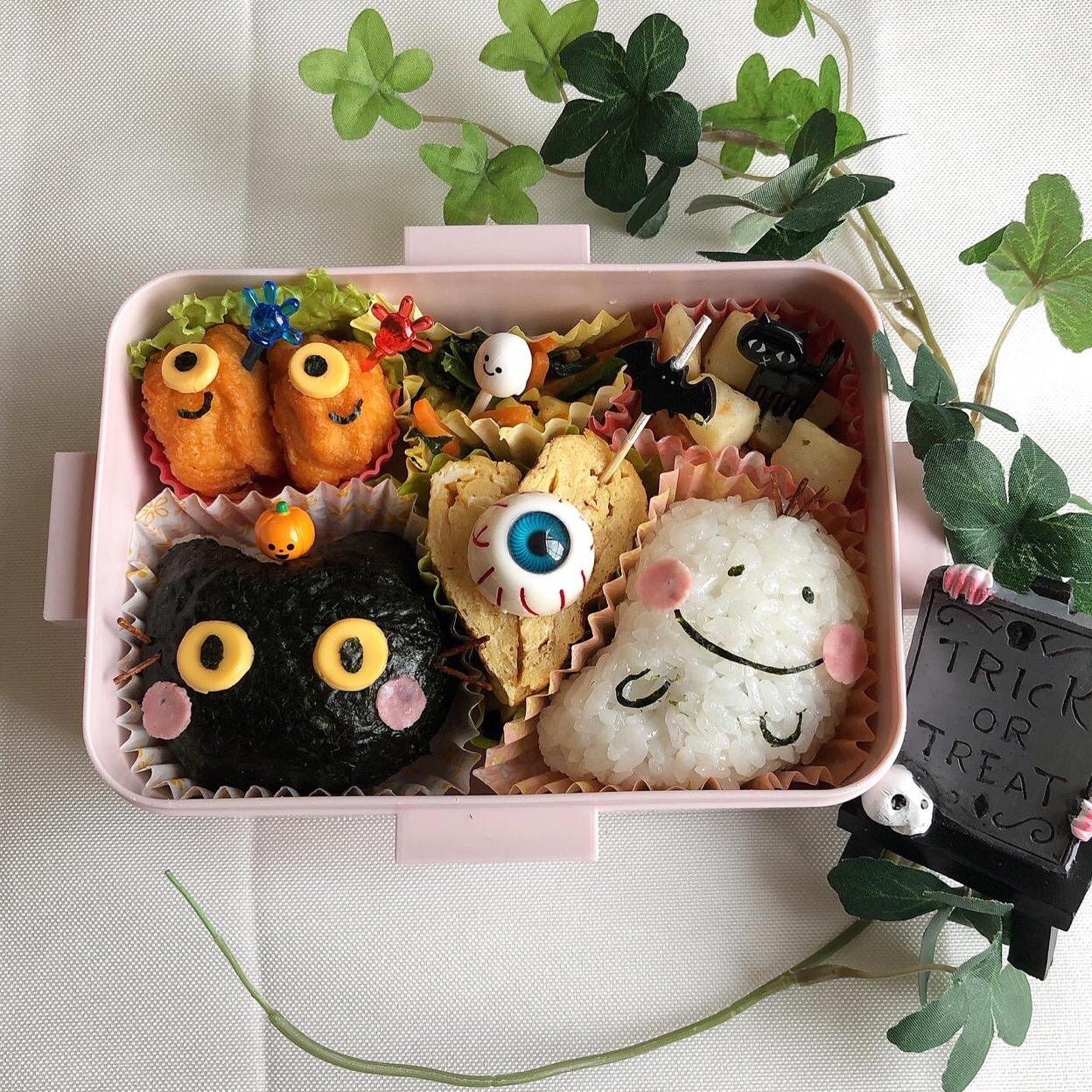 10/22❤︎娘のハロウィン🎃おにぎり弁当👻