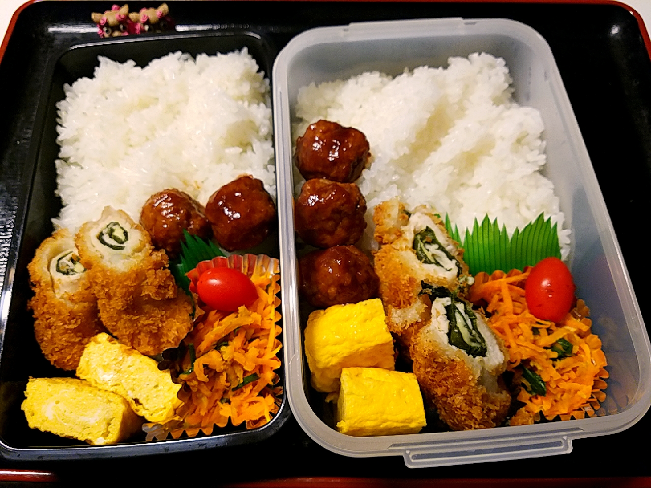 夫弁当、息子弁当