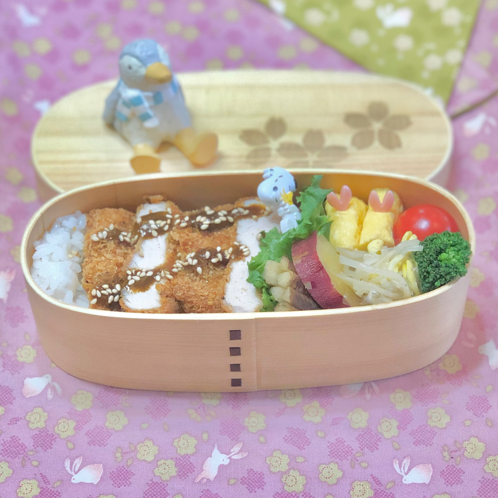 とんかつ☘の❤️ちゃんお弁当　10/7 水