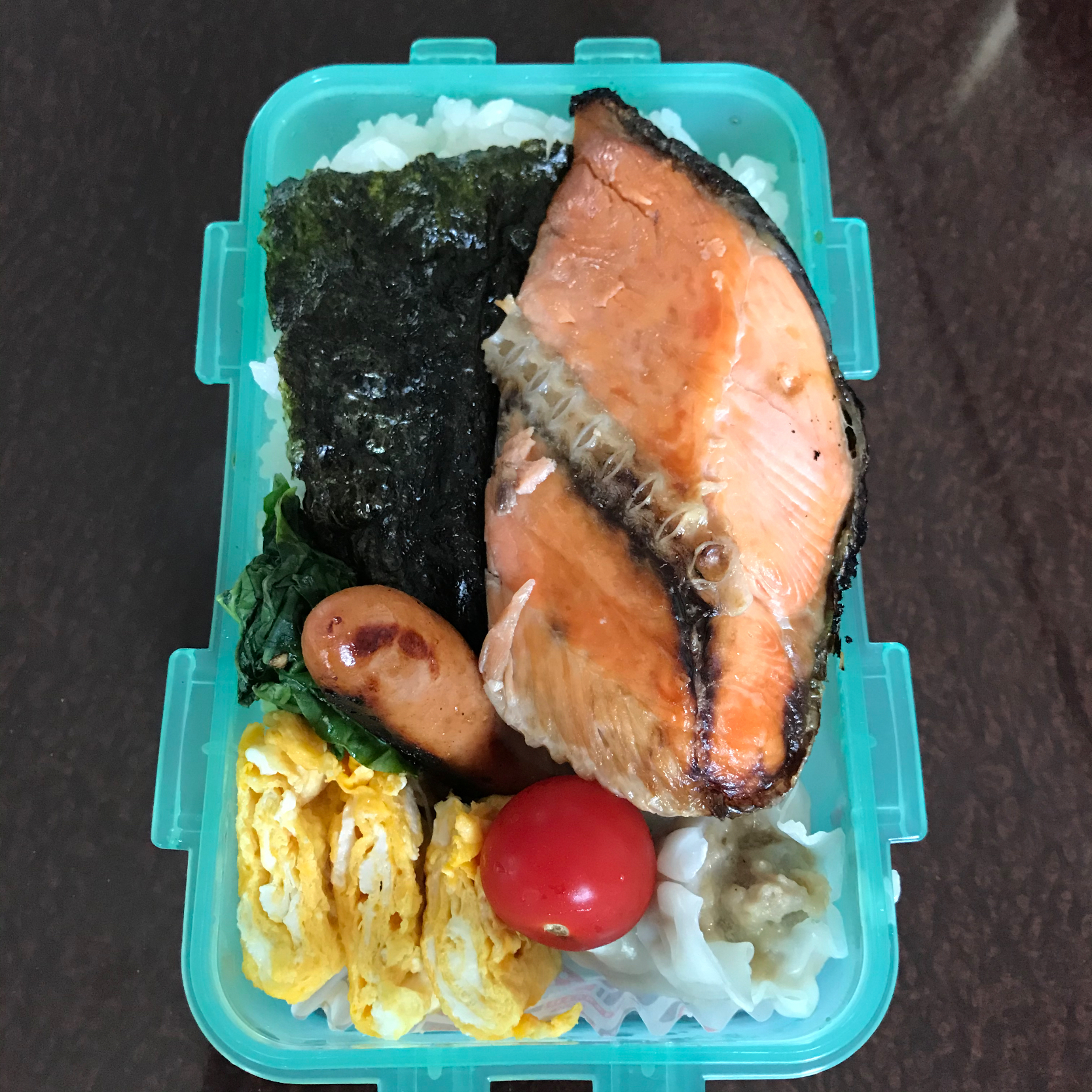 海苔シャケ弁当