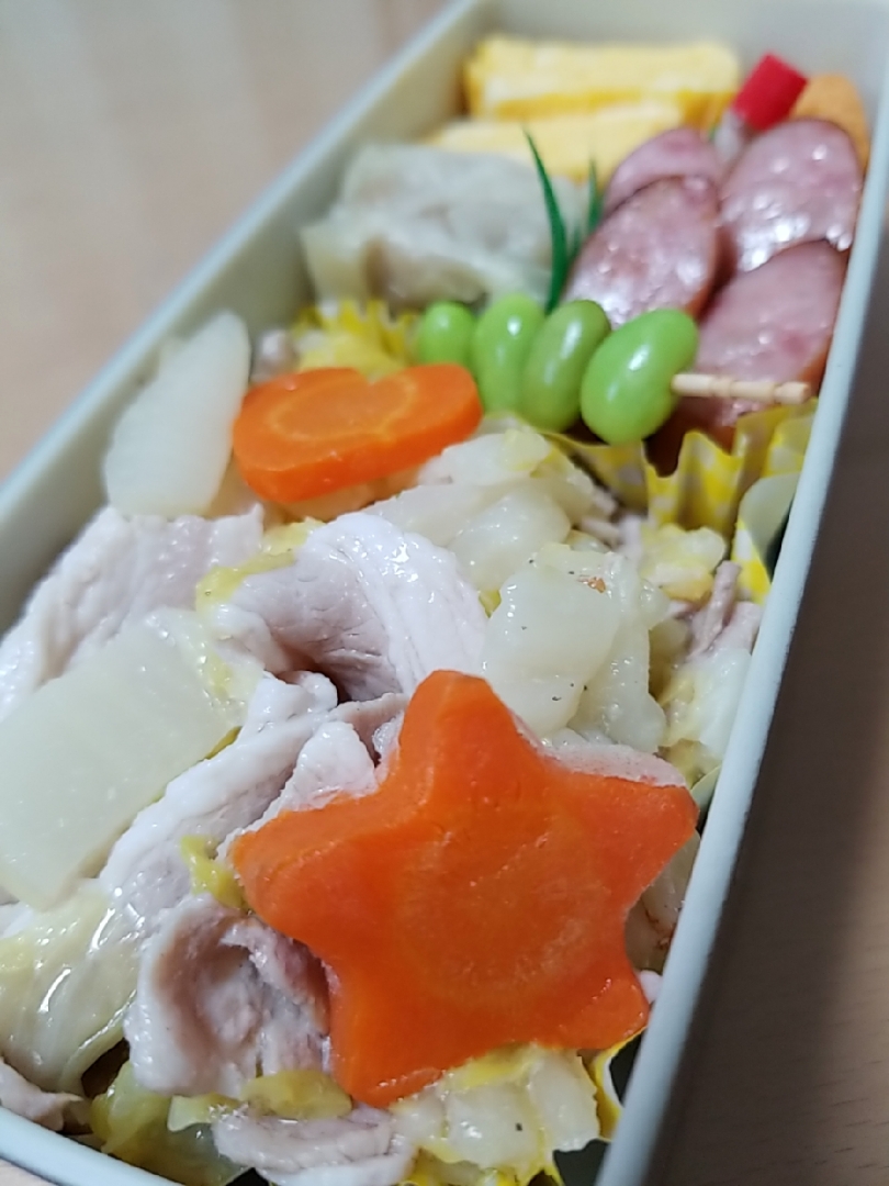 白菜と豚肉の塩ダレ弁当