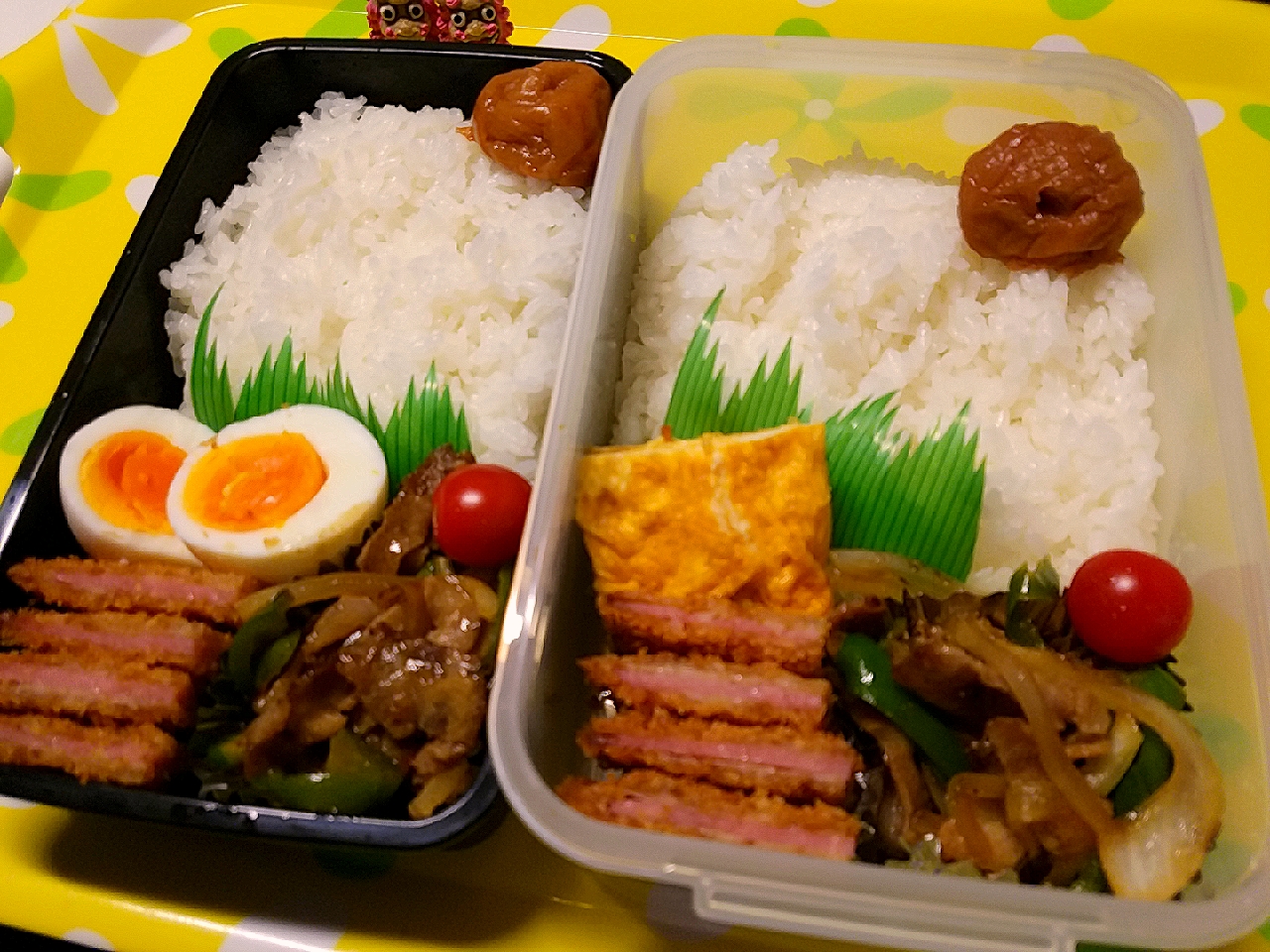 夫弁当、息子弁当