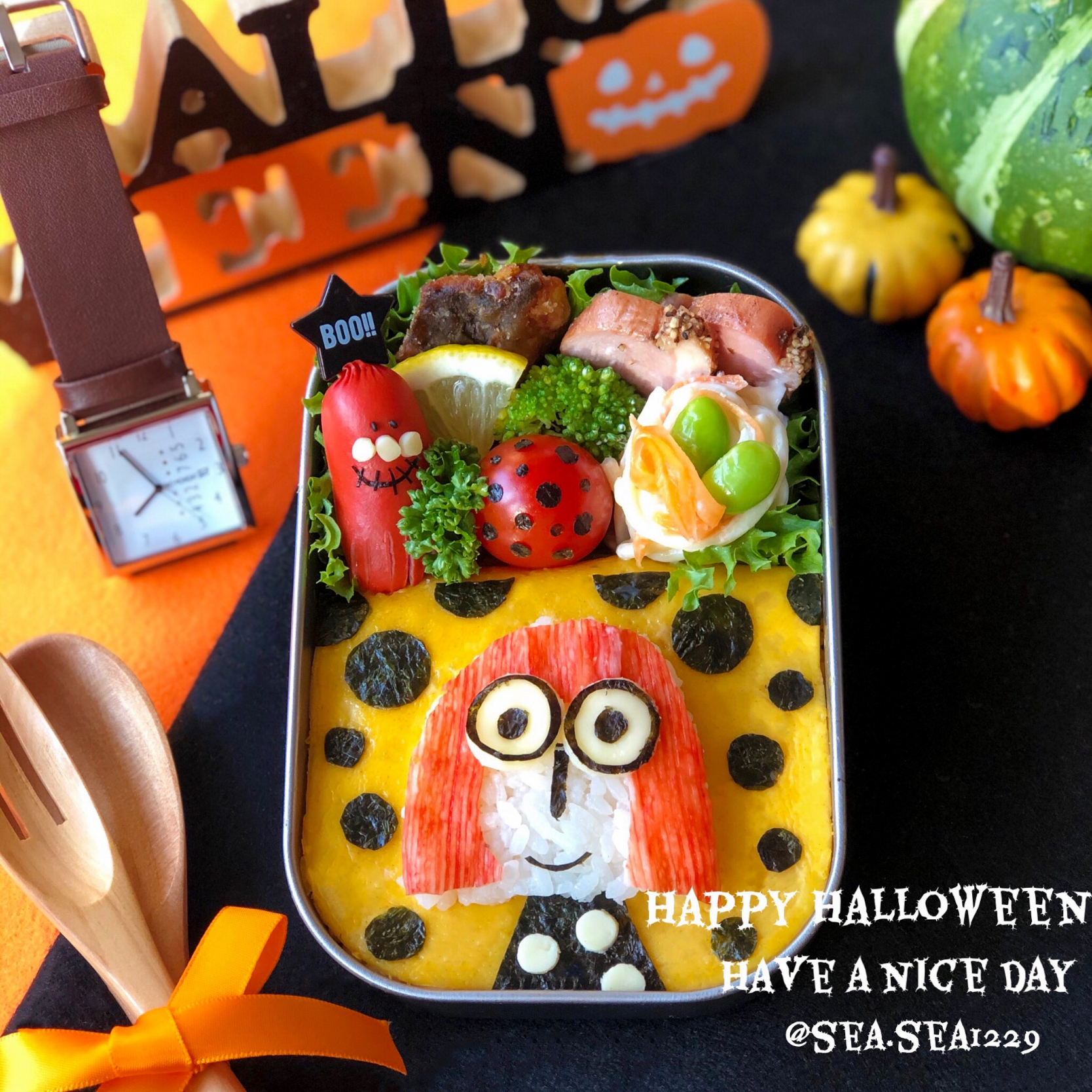 草間彌生さんのハロウィン弁当🎃👻