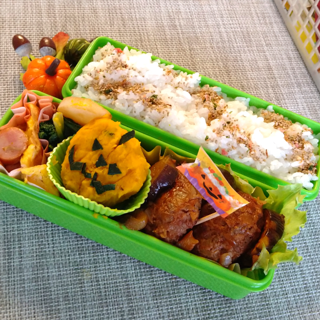 10/30ハンバーグハロウィン弁当