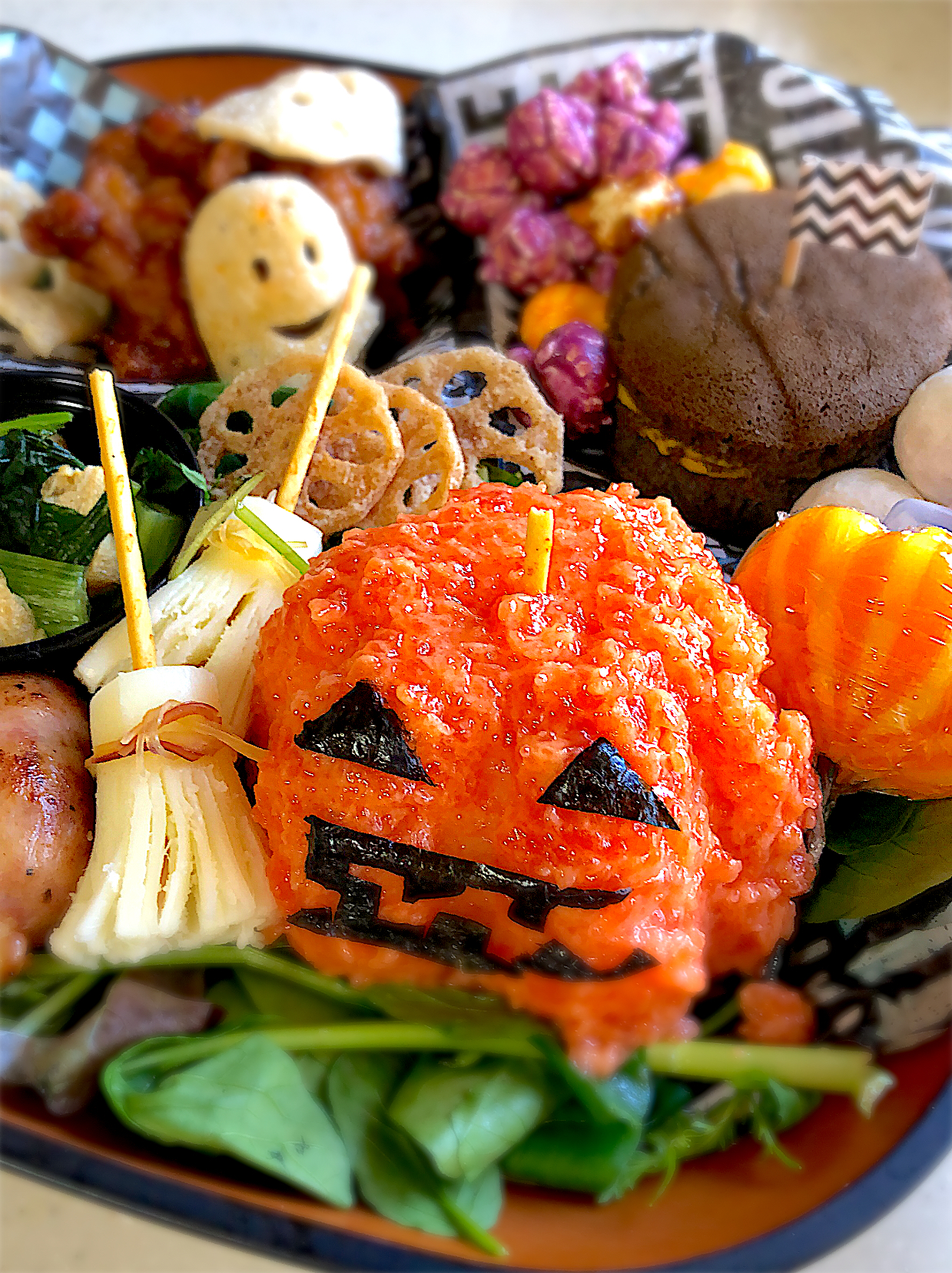 サーモンのたたきでハロウィン弁当🎃