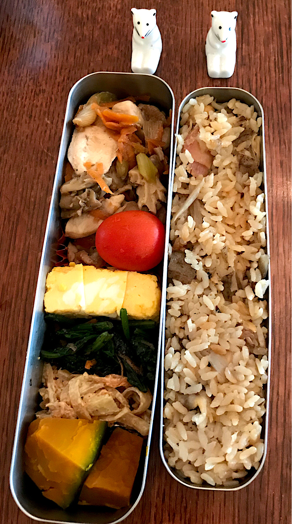 ランチ #お弁当記録  #お弁当  #とりむね肉 とネギのオイスター炒め