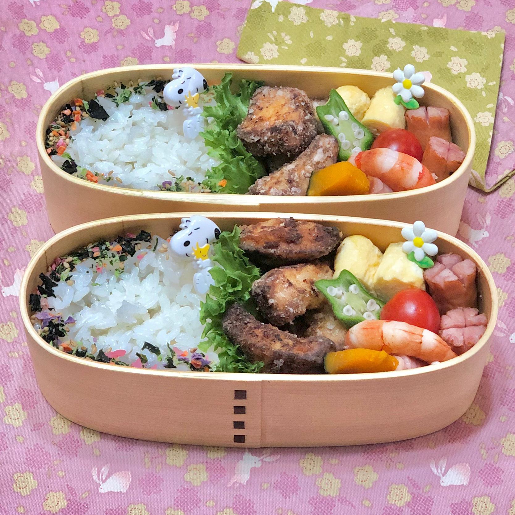 めかじきの竜田揚げ の双子ちゃんお弁当 10 19月 ラクラクbentoグランプリ ヤマサ醤油株式会社