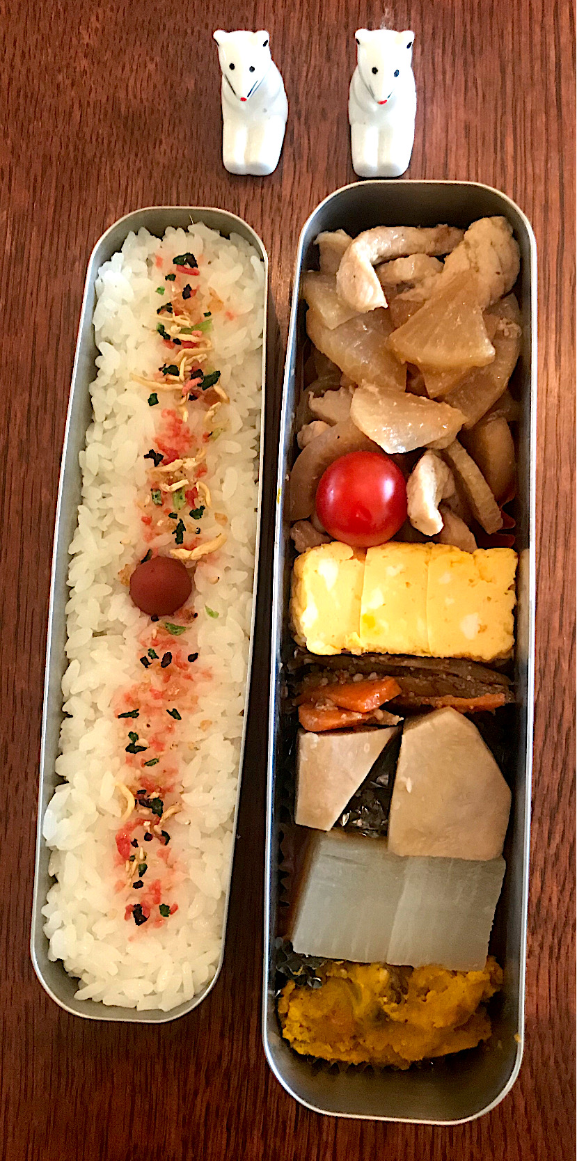 ランチ #お弁当  #お弁当記録 #豚肉大根オイスター炒め