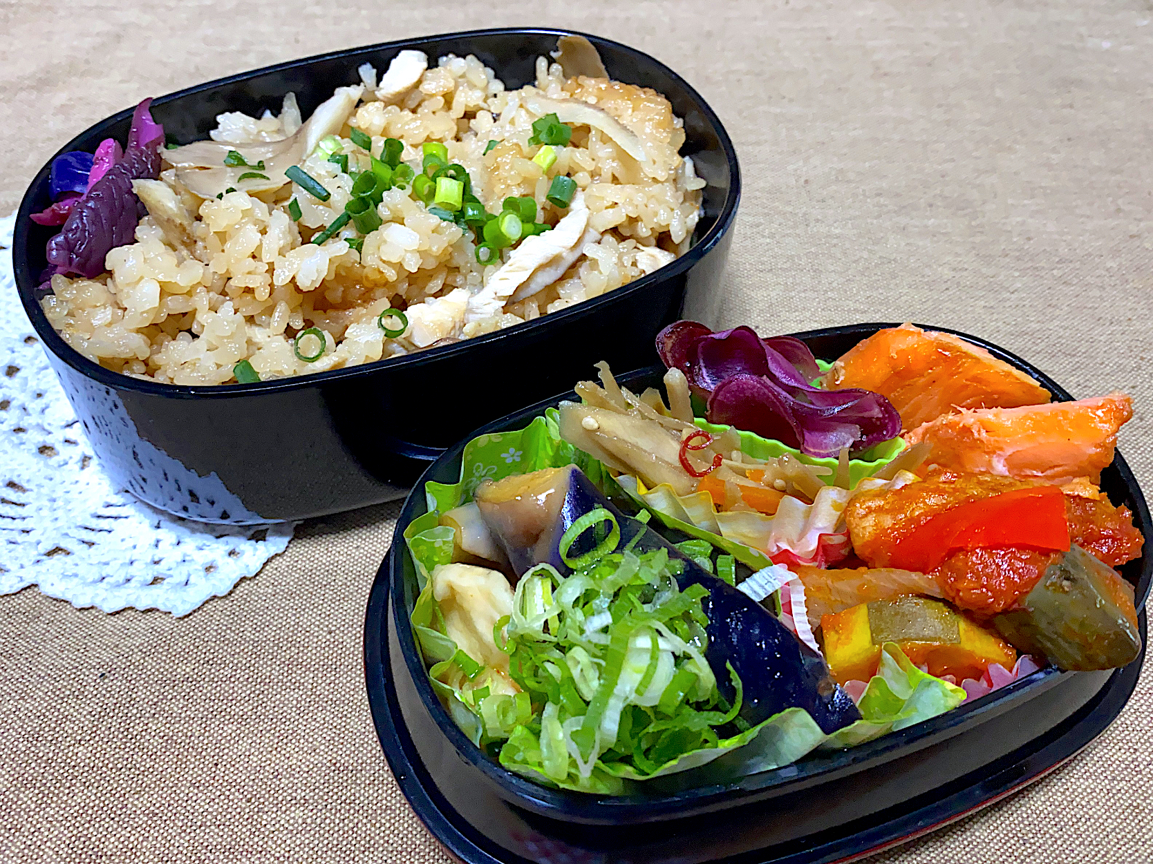 🐓🍆鶏肉と茄子のおろしポン酢煮弁当