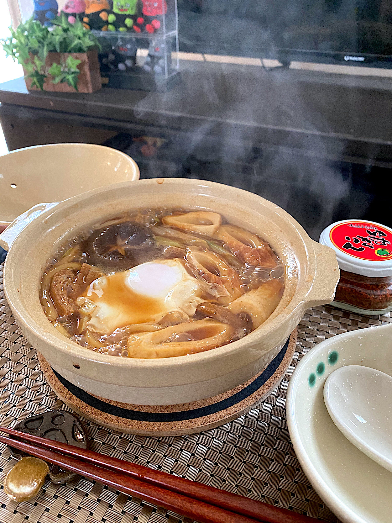 味噌煮込みうどん😋