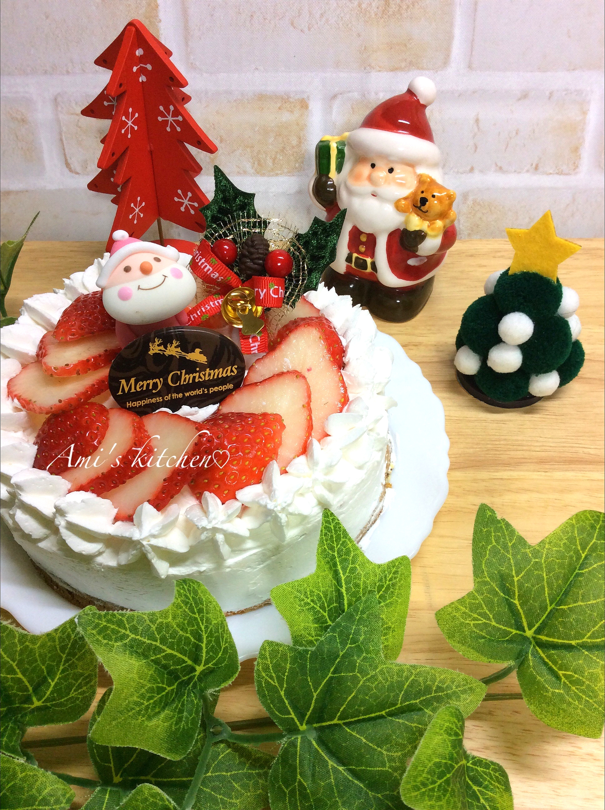 イチゴ🍓のクリスマスケーキ🎂🌲🎅