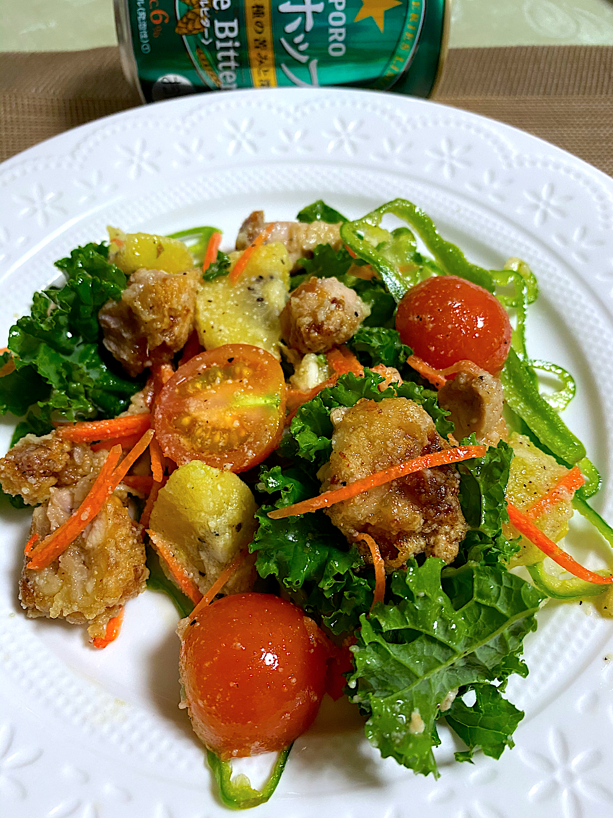 由美さんの料理 ケールと大豆ミートのパワーサラダ🥗