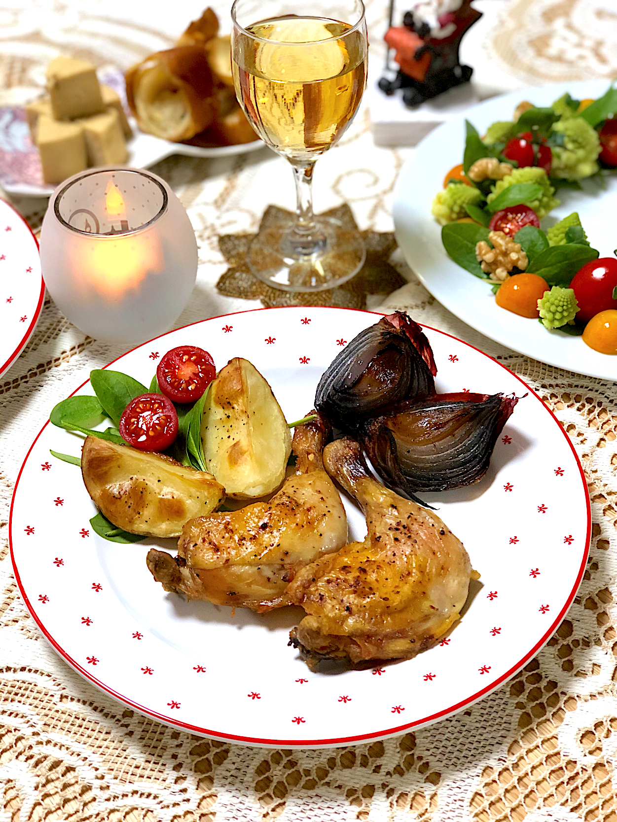 鶏肉🍗と紫玉ねぎとじゃがいものロースト