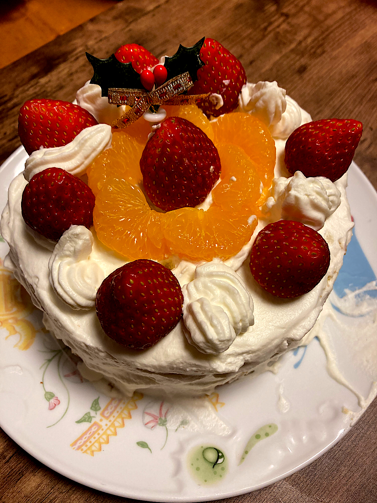 子供達がデコレーションしたクリスマスケーキ🎄