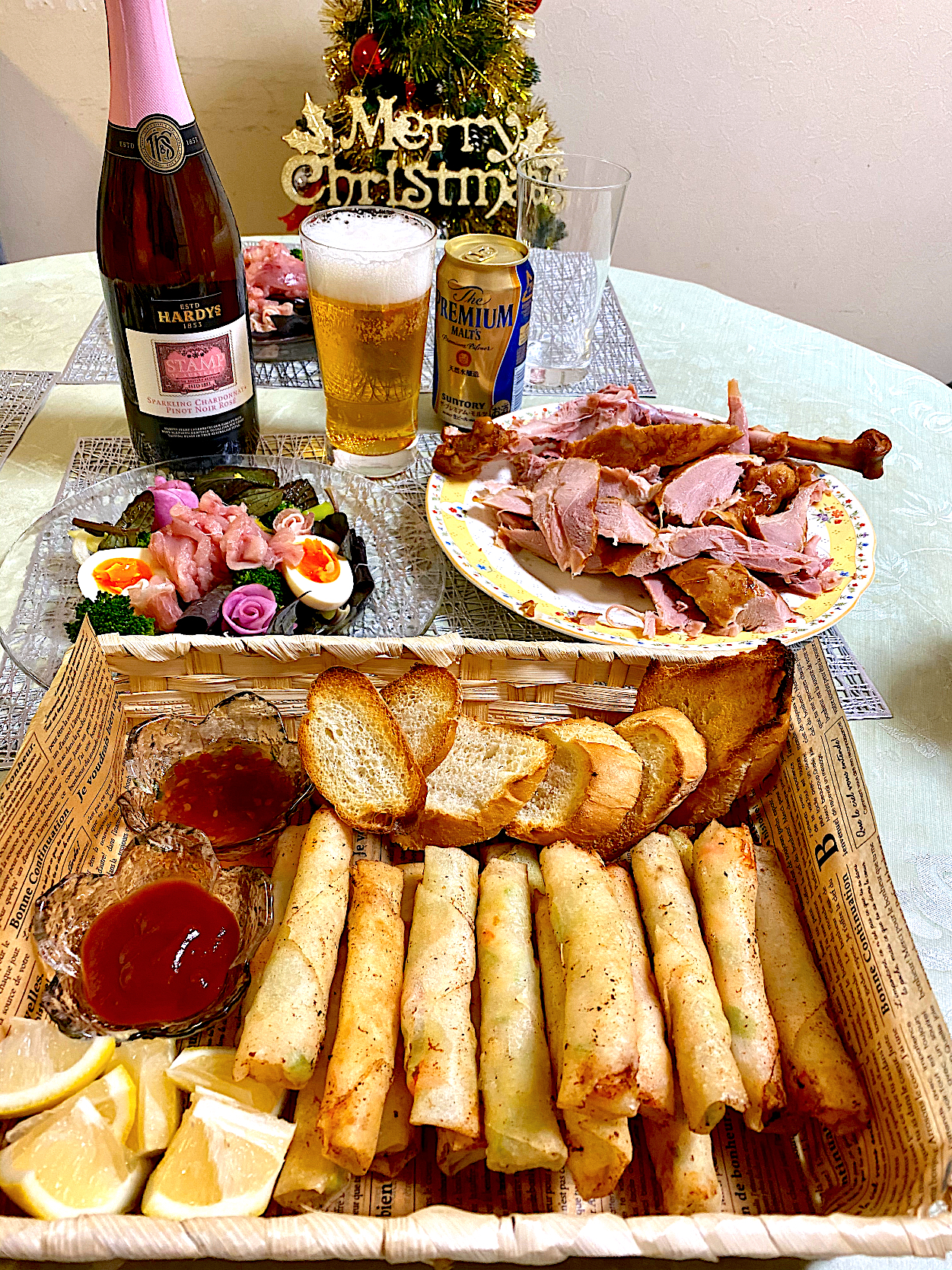 ✨𝙼𝚎𝚛𝚛𝚢 𝚇'𝚖𝚊𝚜🎄市販のターキーレッグで、お手軽晩ご飯♬