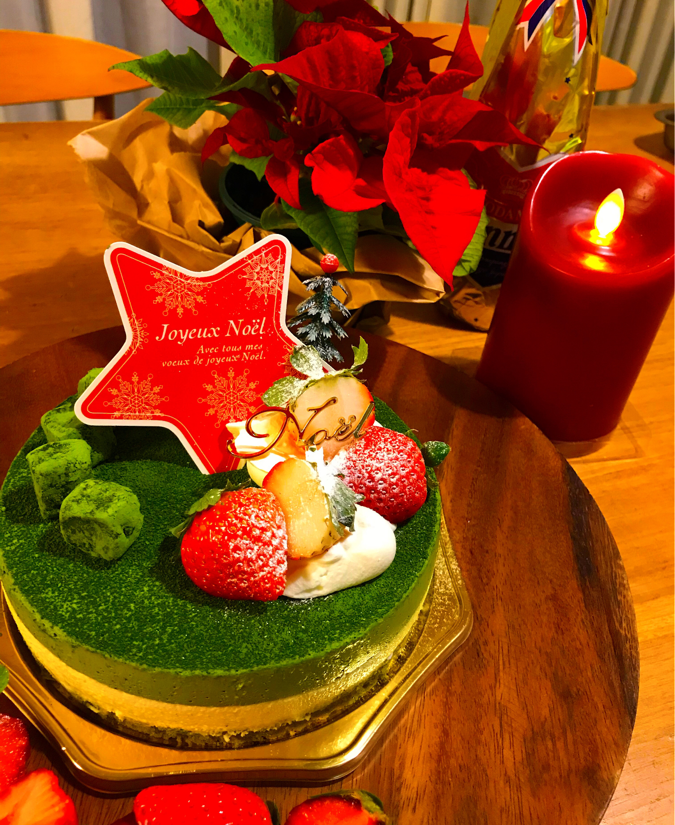 抹茶ムースでクリスマス🎄