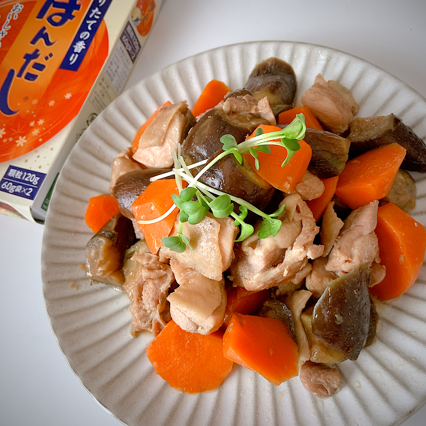 茄子と鶏肉の甘辛煮