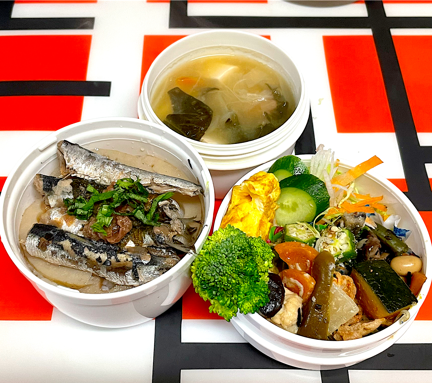 息子の塾弁☆ いわしの梅煮弁当