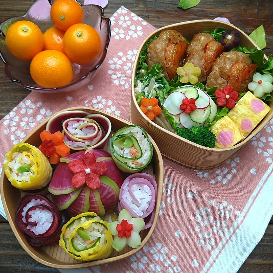 くるくるお花見弁当