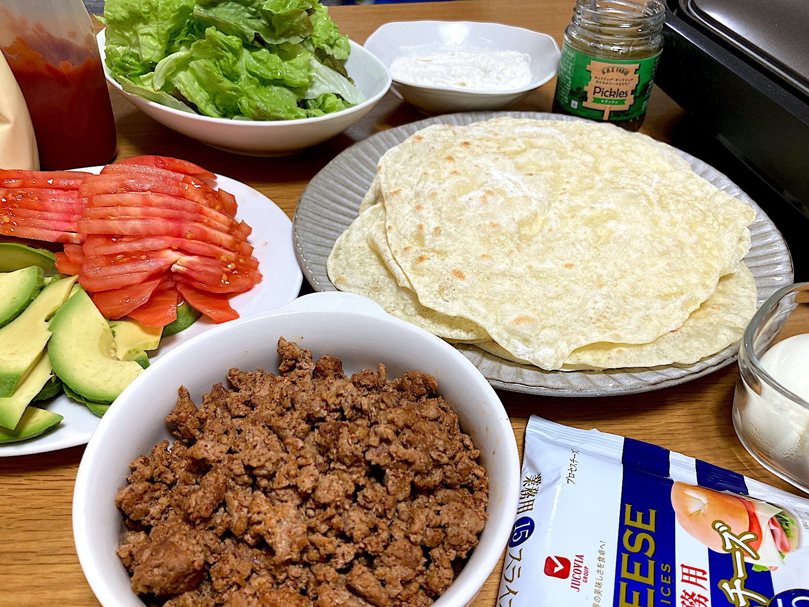 ＊トルティーヤ焼いてタコスパーティー🌮🎉＊