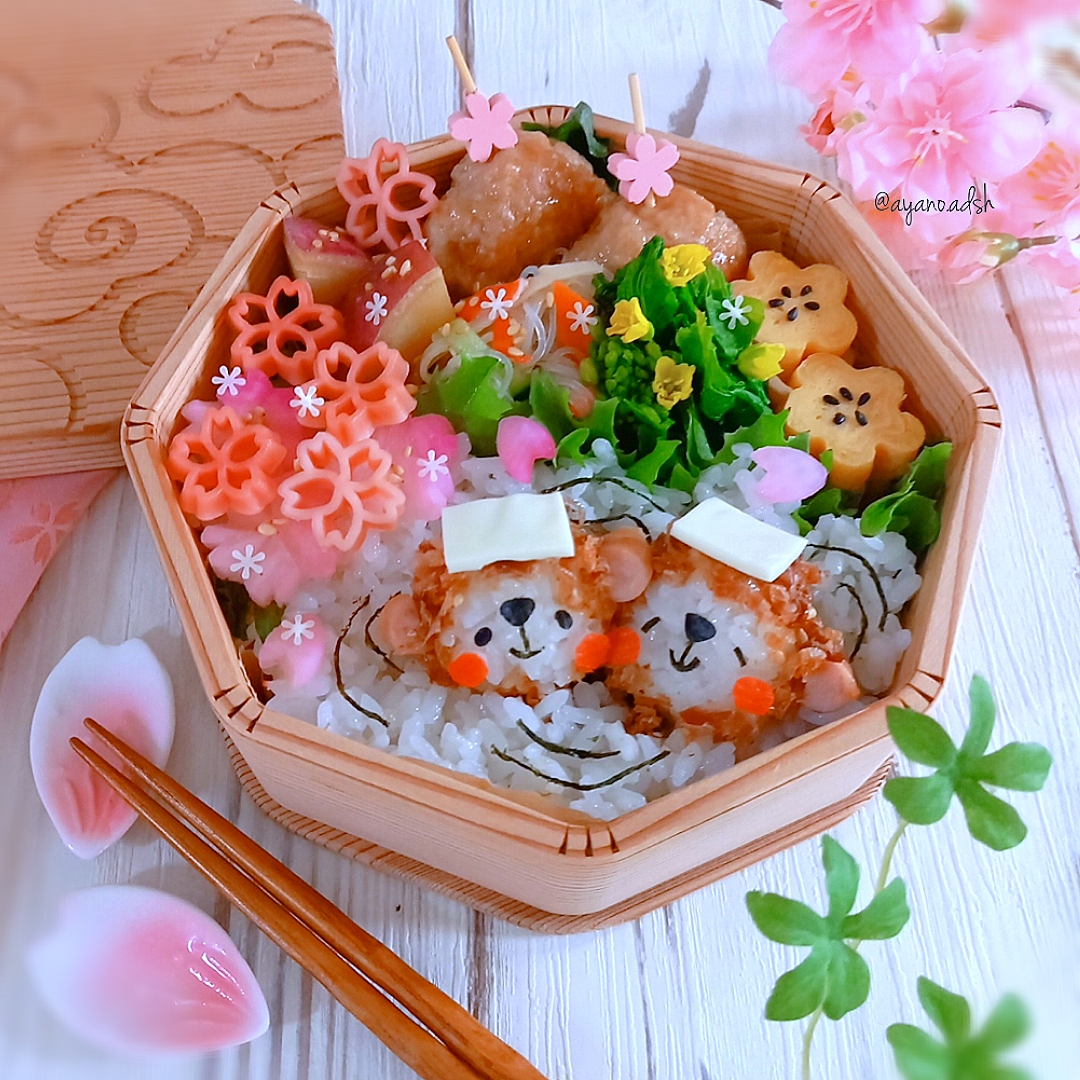 🌸🐒おサルさんのお花見しながら温泉♨️🌸弁当