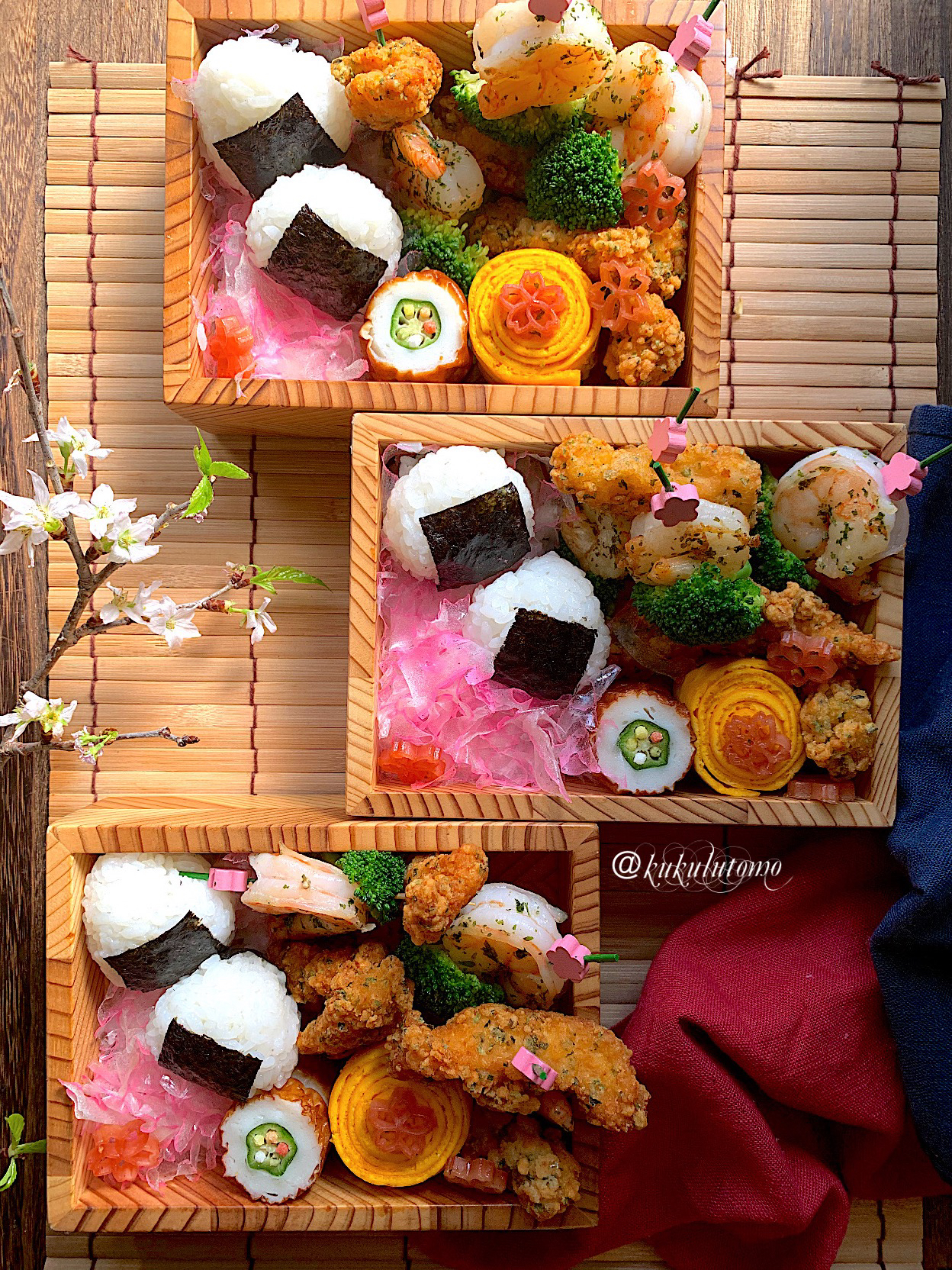 桜サクっとチキン磯辺揚げお花見🌸弁当