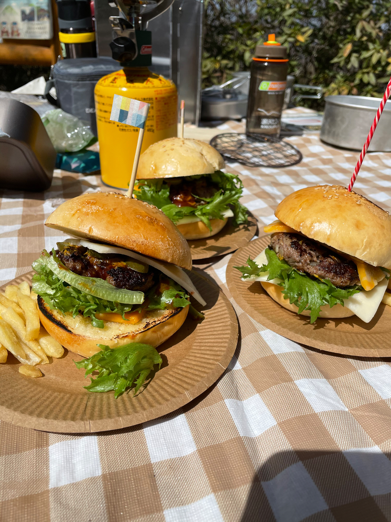 山頂でハンバーガー🍔